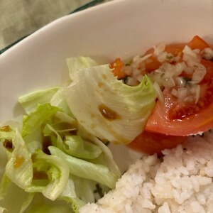 弁当野菜♪レタスとプチトマトのサラダ